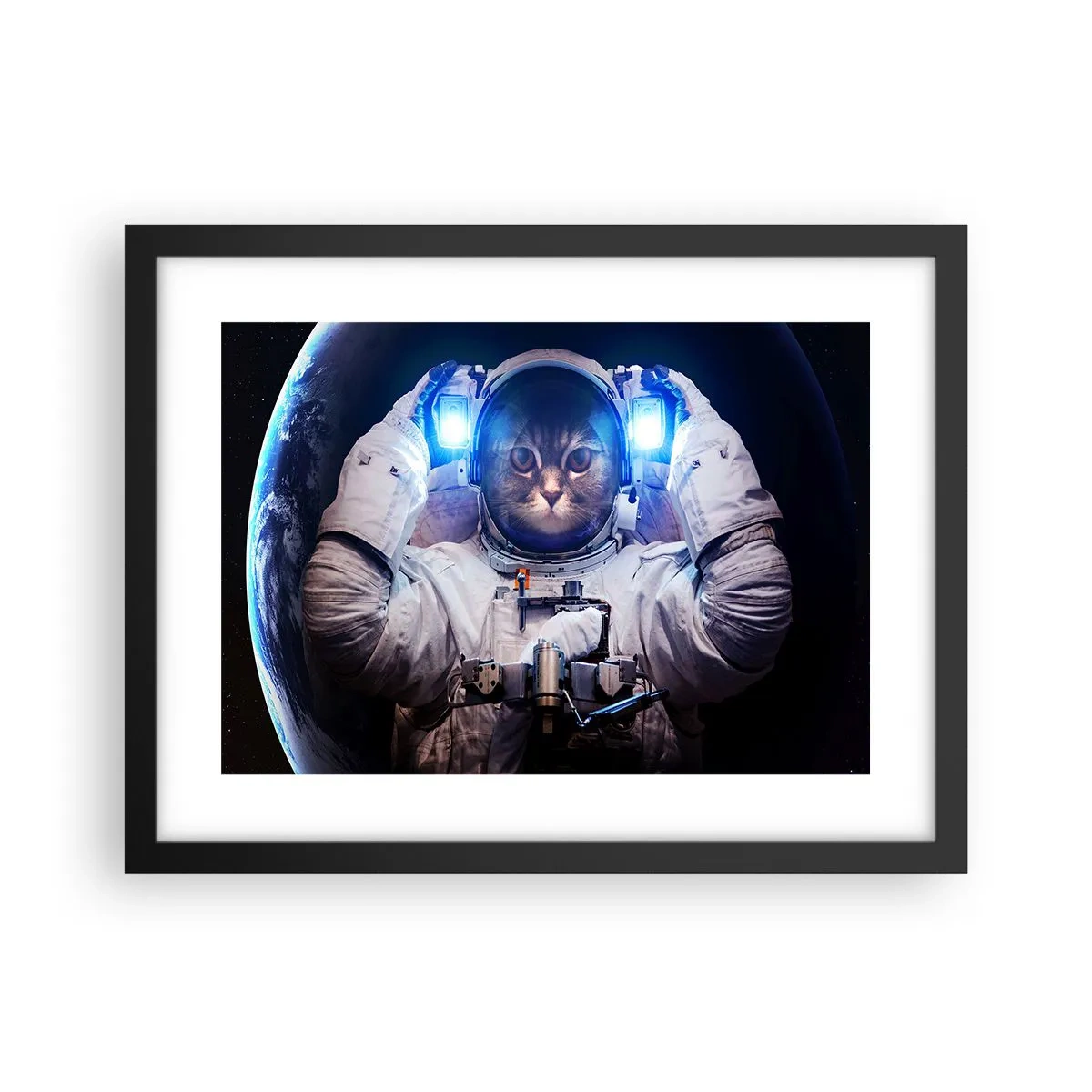Plakat i sort ramme - Houston, I har et problem - 40x30 cm