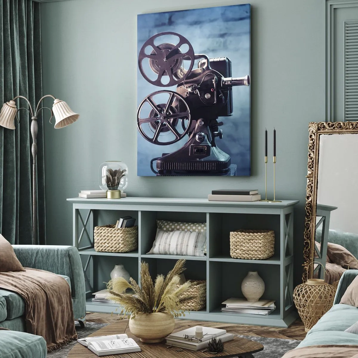 Lærredstryk - Billede på lærred - I en gammel biograf - 65x120 cm