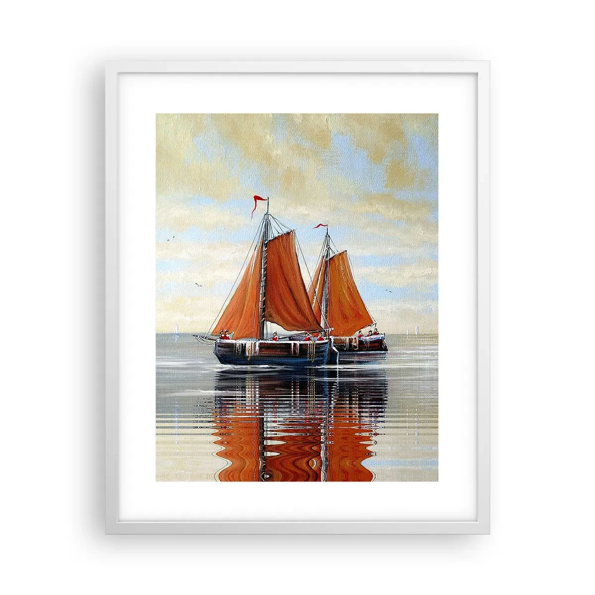 Plakat i hvid ramme - Hey, sejl, sømand.... - 40x50 cm