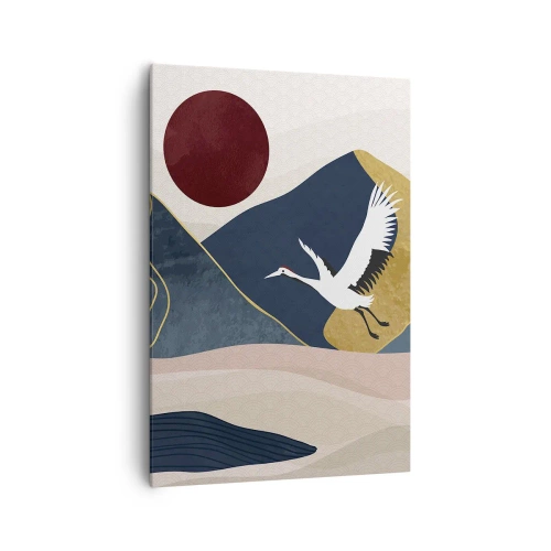 Lærredstryk - Billede på lærred - Og dagen er igen FLØJET af sted - 70x100 cm