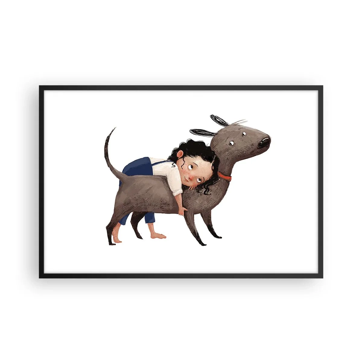 Plakat i sort ramme - Bedste venner - 91x61 cm