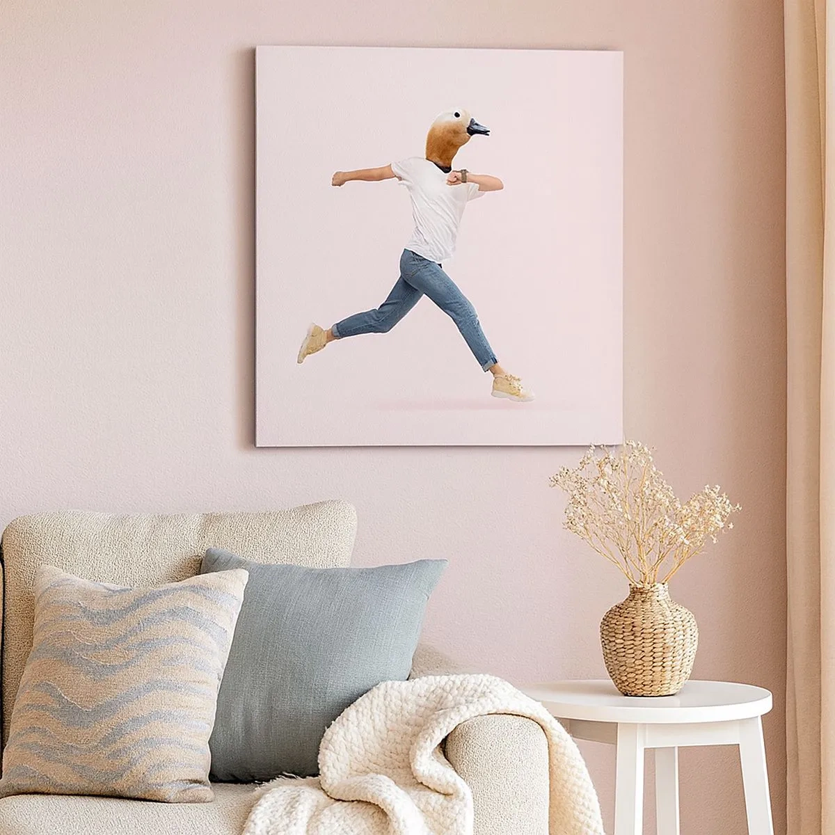 Lærredstryk - Billede på lærred - En knivspids absurditet - 30x30 cm