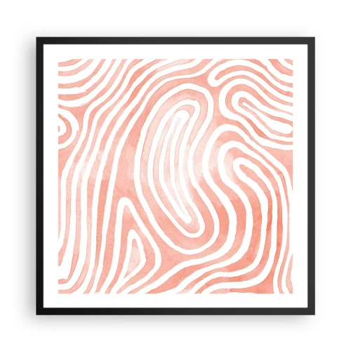 Plakat i sort ramme - I en labyrint af koraller - 60x60 cm