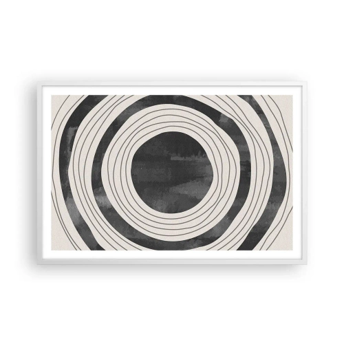 Plakat i hvid ramme - Lige til det punkt - 91x61 cm