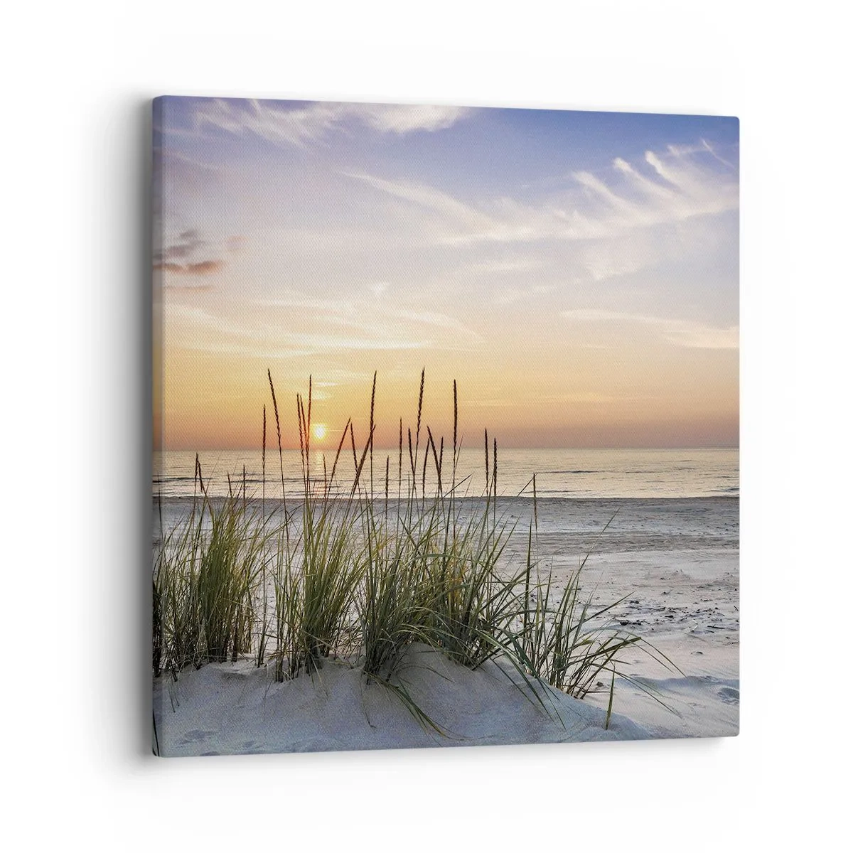 Lærredstryk - Billede på lærred - Se, tænk, føl - 40x40 cm