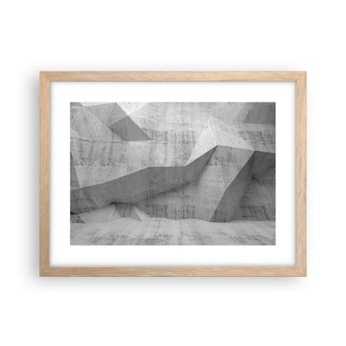 Plakat i ramme af lyst egetræ - En ægte udfordring - 40x30 cm