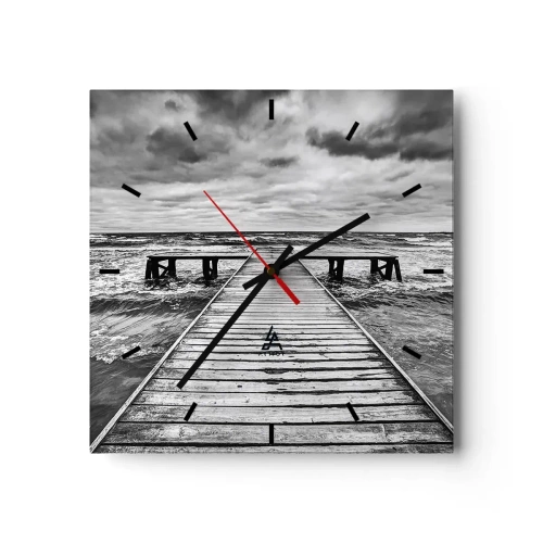 Vægur, Uret - Jeg venter på, at vinden blæser væk... - 40x40 cm