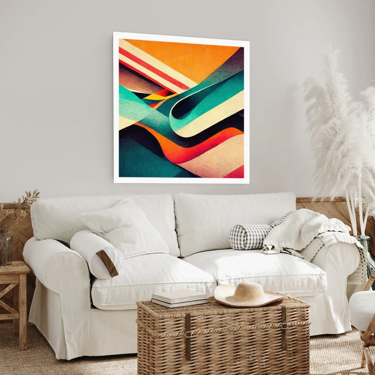 Plakat - Intens komposition - 40x40 cm