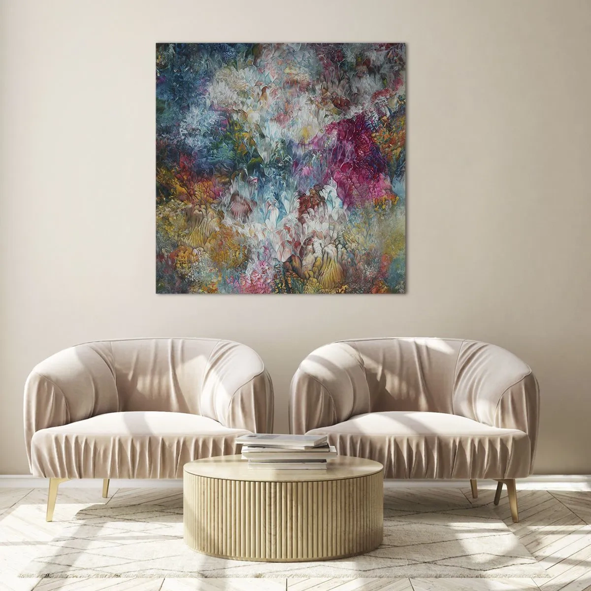 Billede på glas - I fuldt flor - 30x30 cm