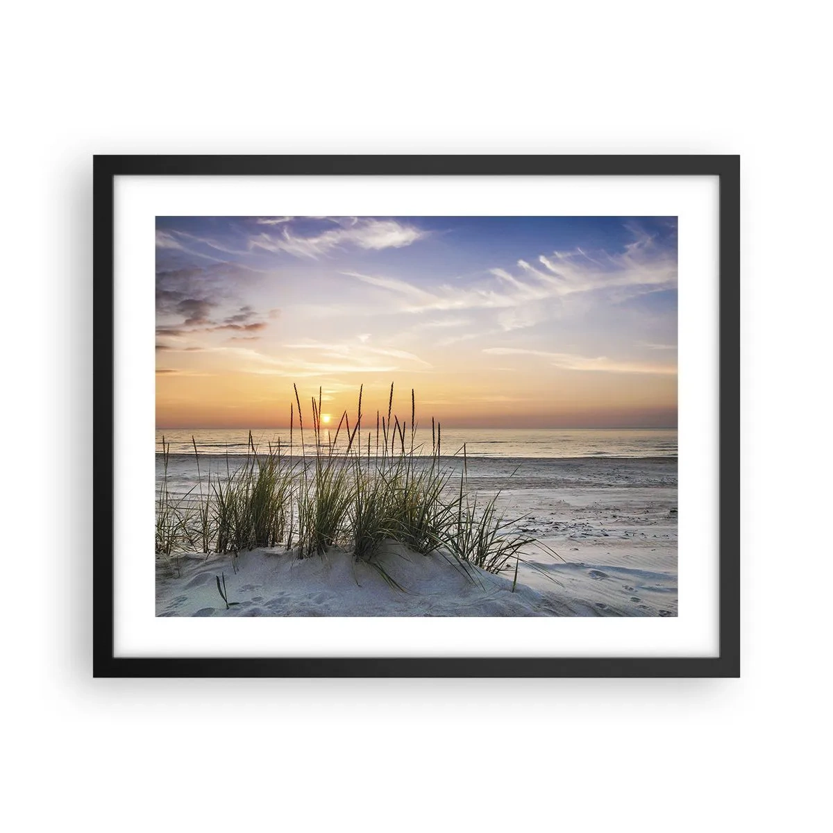 Plakat i sort ramme - Se, tænk, føl - 50x40 cm