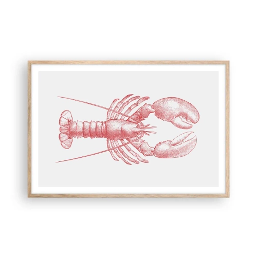 Plakat i ramme af lyst egetræ - Hummer, der er Homer værdig - 91x61 cm