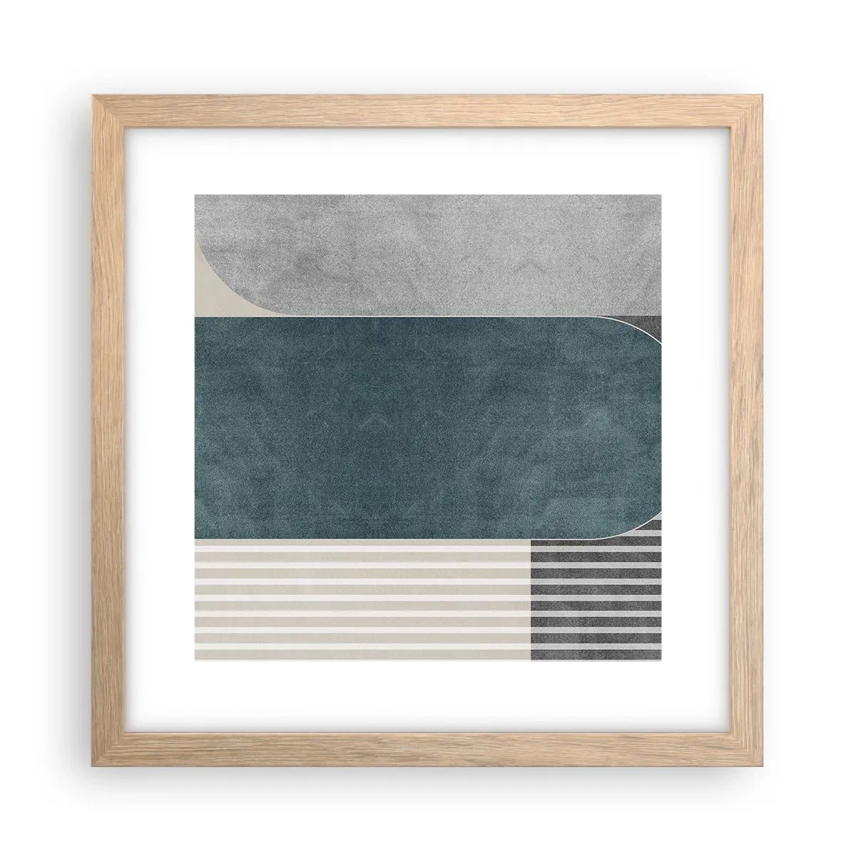 Plakat i ramme af lyst egetræ - Horisontal komposition - 30x30 cm