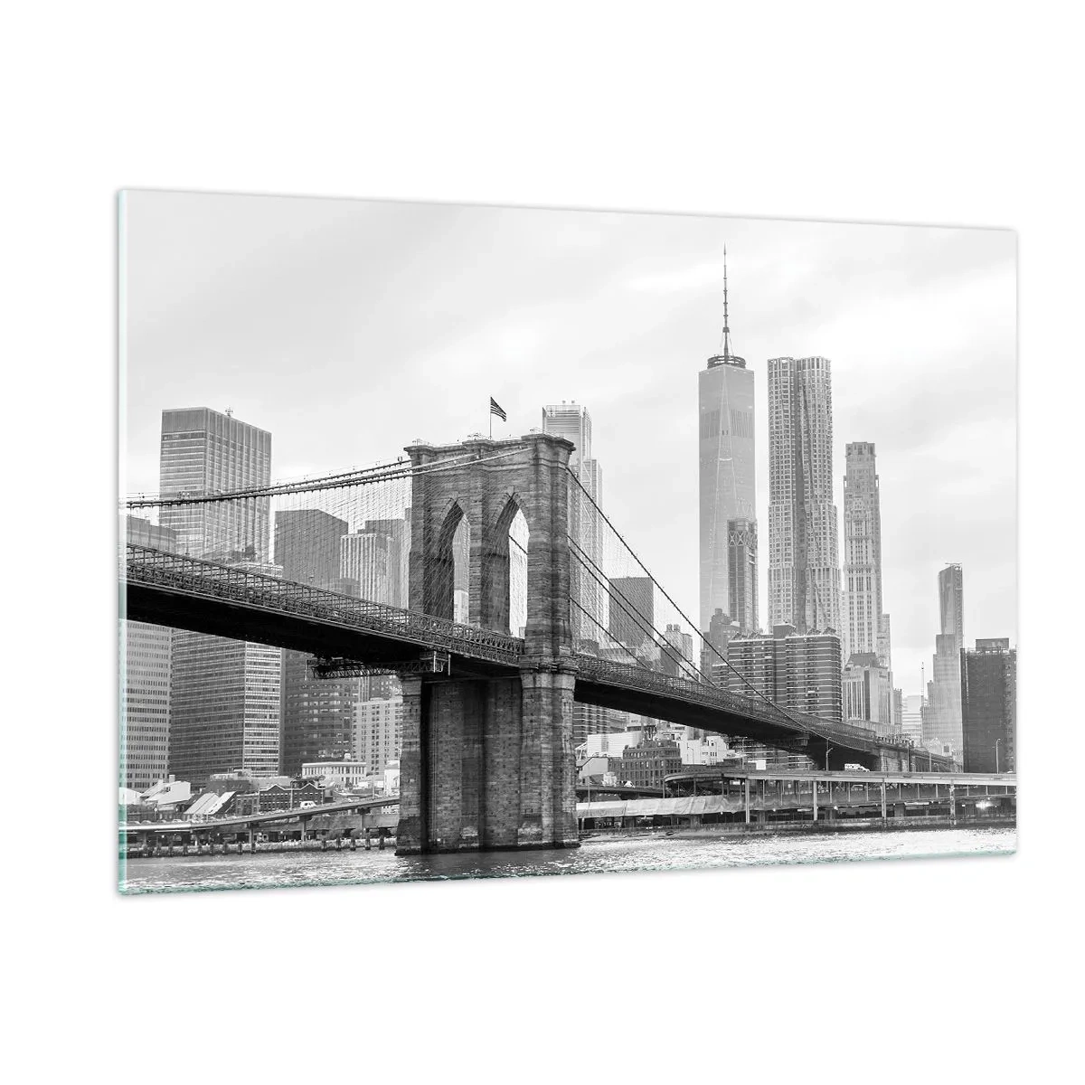 Billede på glas - New York stemning - 120x80 cm