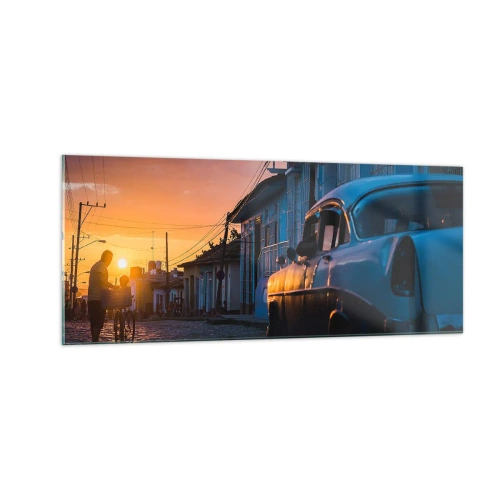 Billede på glas - Det er her, tiden går langsommere - 100x40 cm