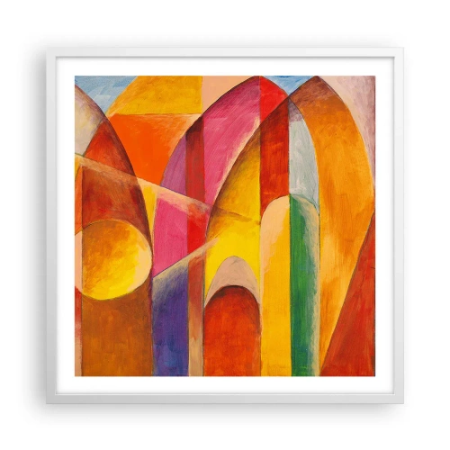 Plakat i hvid ramme - Solens katedral - 60x60 cm