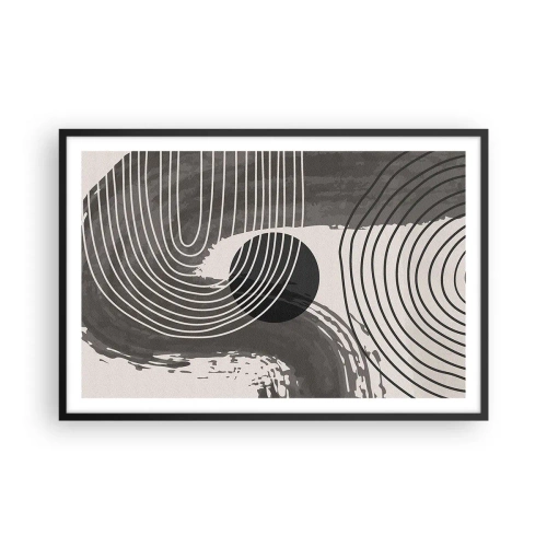 Plakat i sort ramme - Oval vinder - 91x61 cm