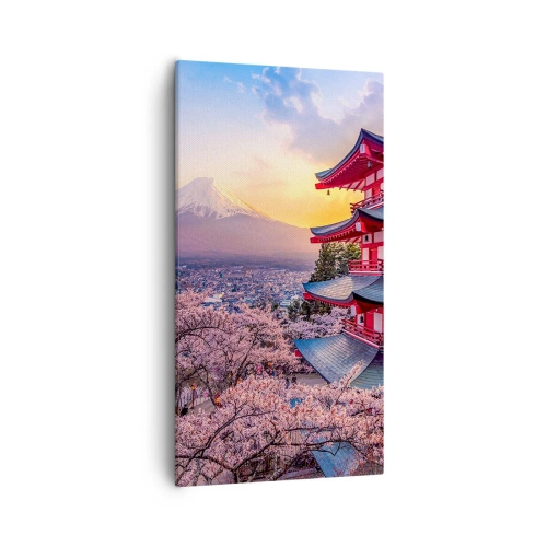 Lærredstryk - Billede på lærred - Essensen af den japanske ånd - 55x100 cm