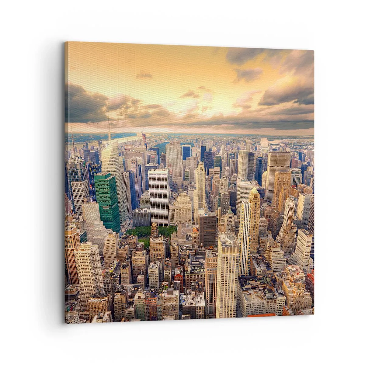Lærredstryk - Billede på lærred - En forgyldt metropol - 60x60 cm
