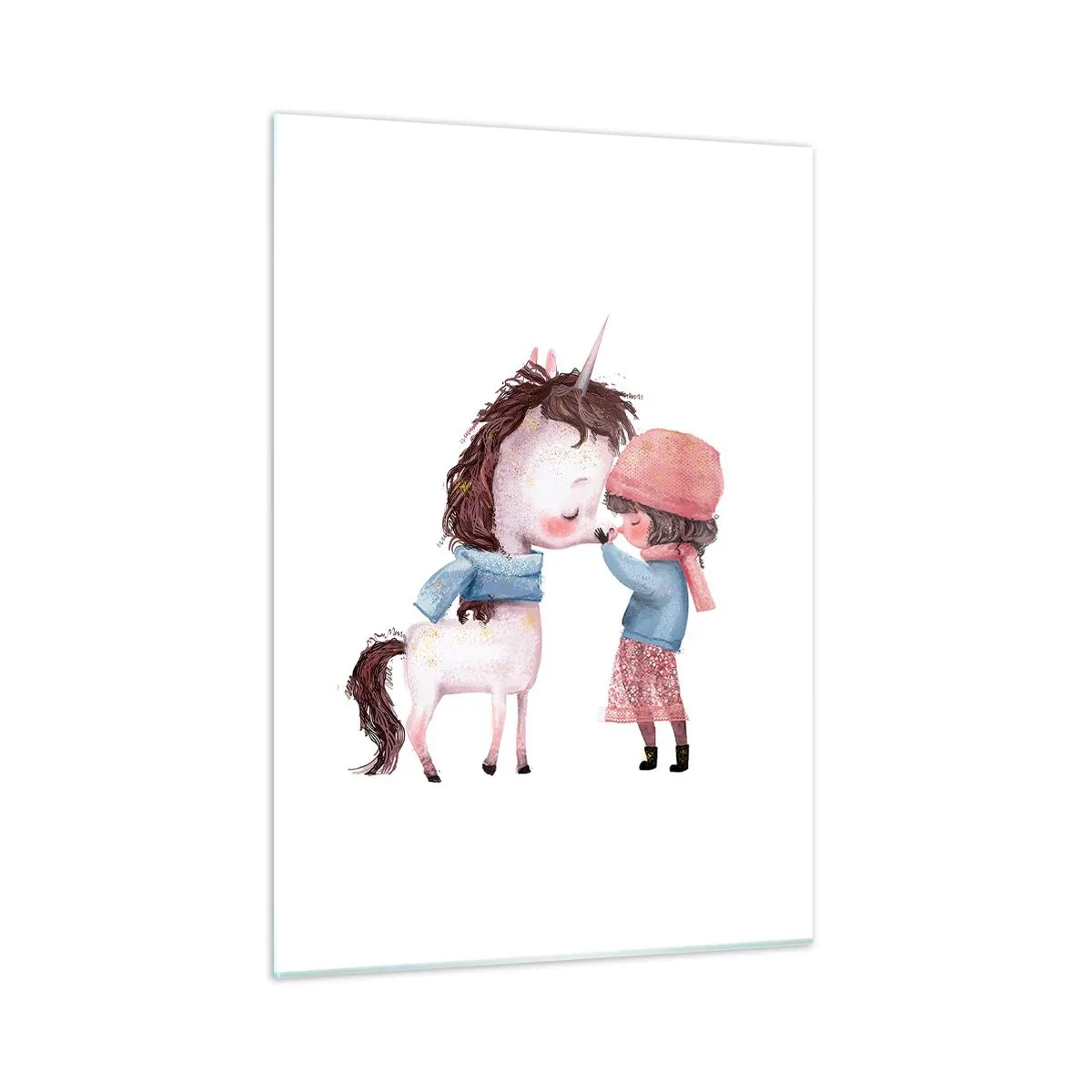 Billede på glas - En vinterhistorie - 50x70 cm