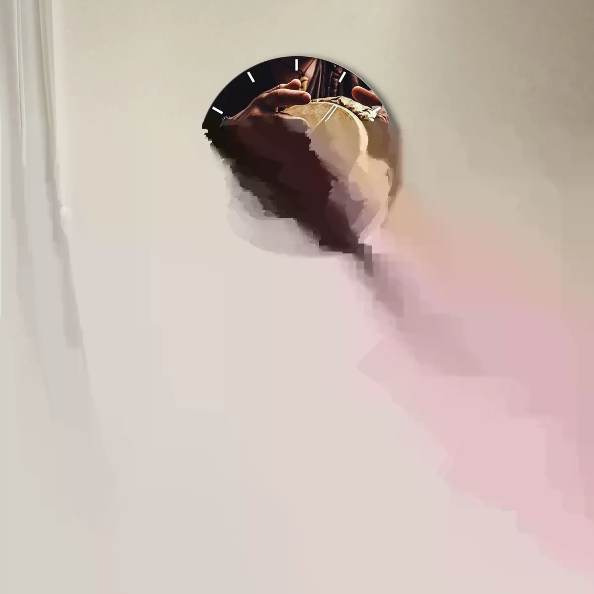 Vægur, Uret - I hjertets rytme - 40x40 cm