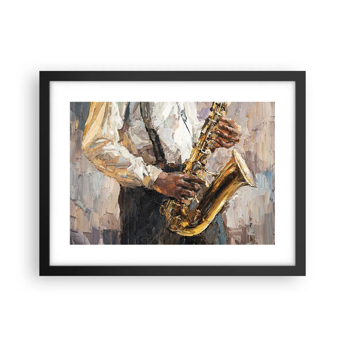 Plakat i sort ramme - Tid til at gå solo - 40x30 cm