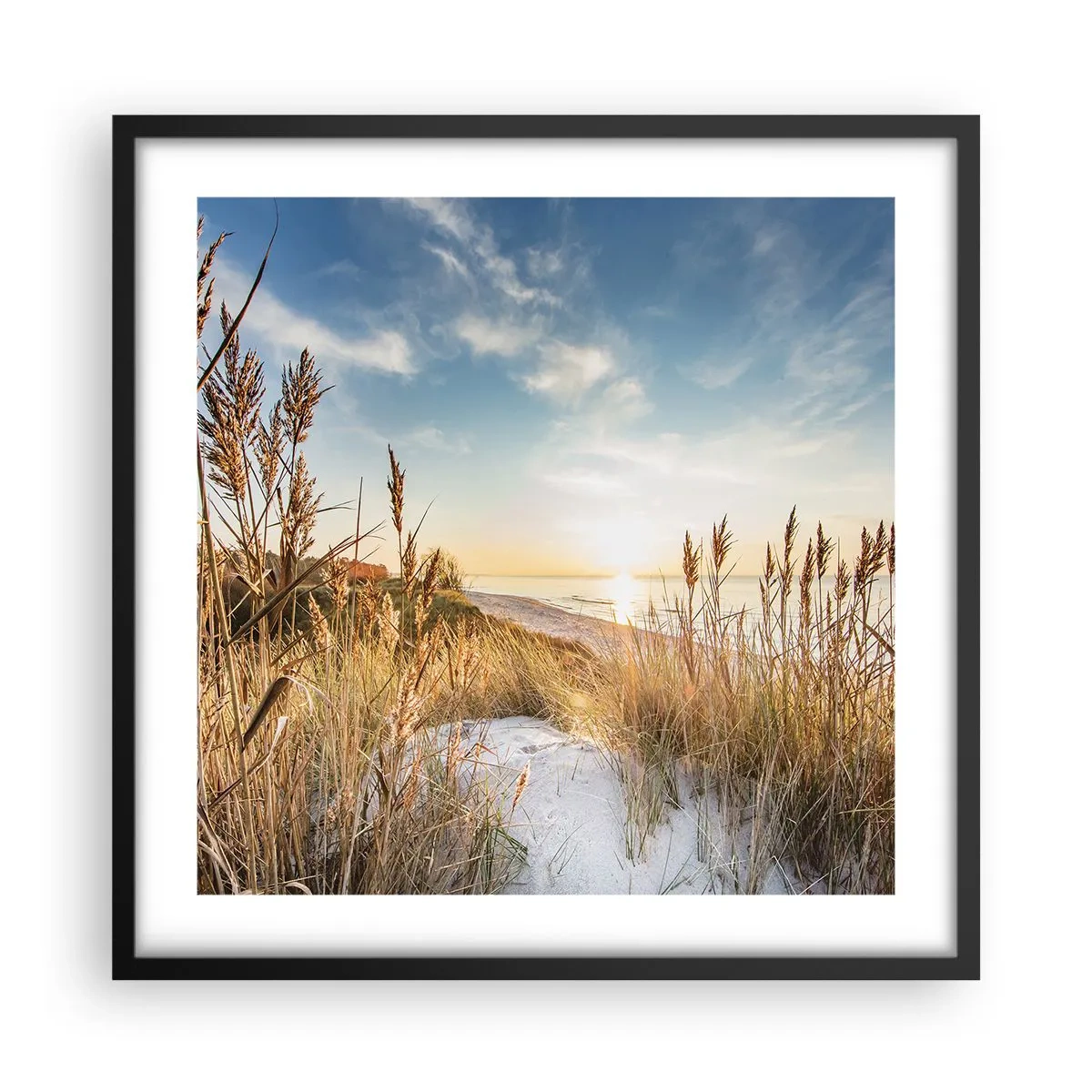 Plakat i sort ramme - Nordstrand - 50x50 cm