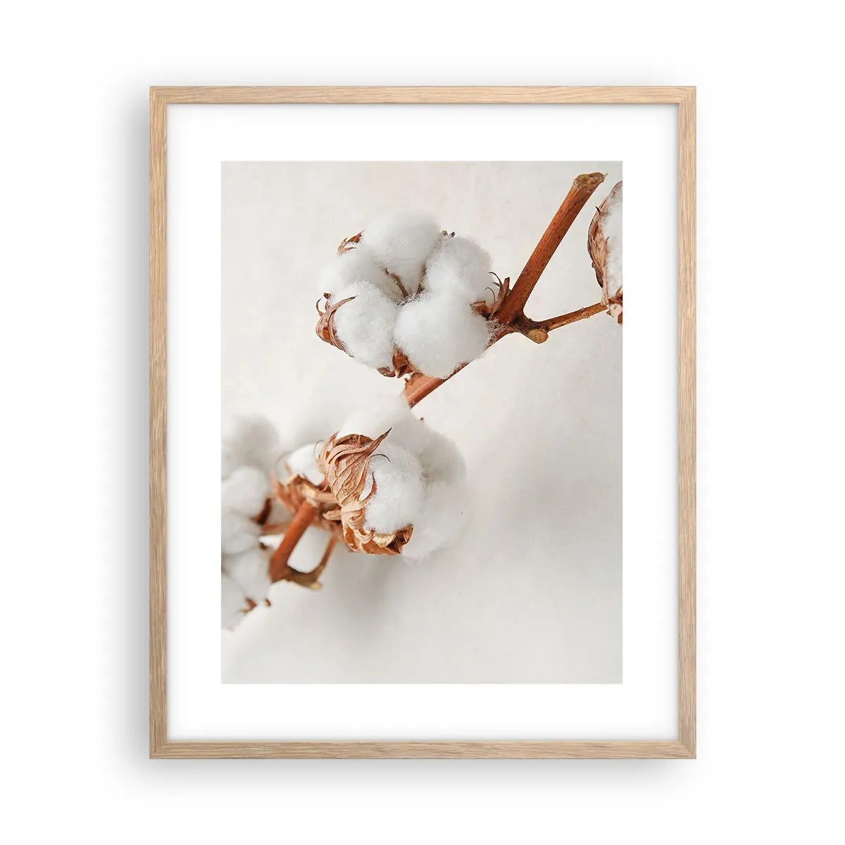 Plakat i ramme af lyst egetræ - Bare kramme - 40x50 cm