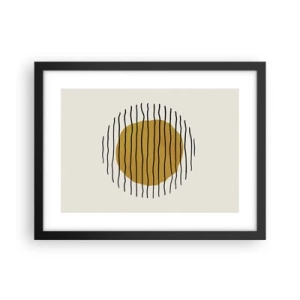 Plakat i sort ramme - Abstraktion, der skælver af varme - 40x30 cm