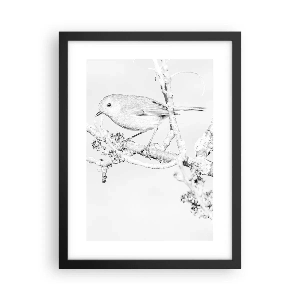 Plakat i sort ramme - Vintermorgen - 30x40 cm