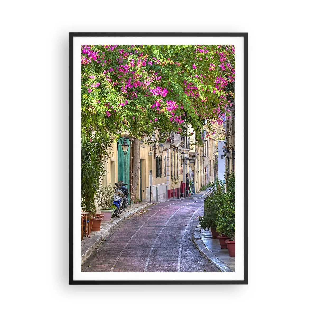 Plakat i sort ramme - En blomstrende gyde - 70x100 cm