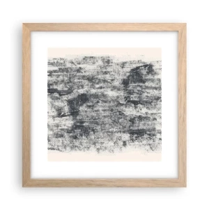 Plakat i ramme af lyst egetræ - Tågeagtig sammensætning - 30x30 cm