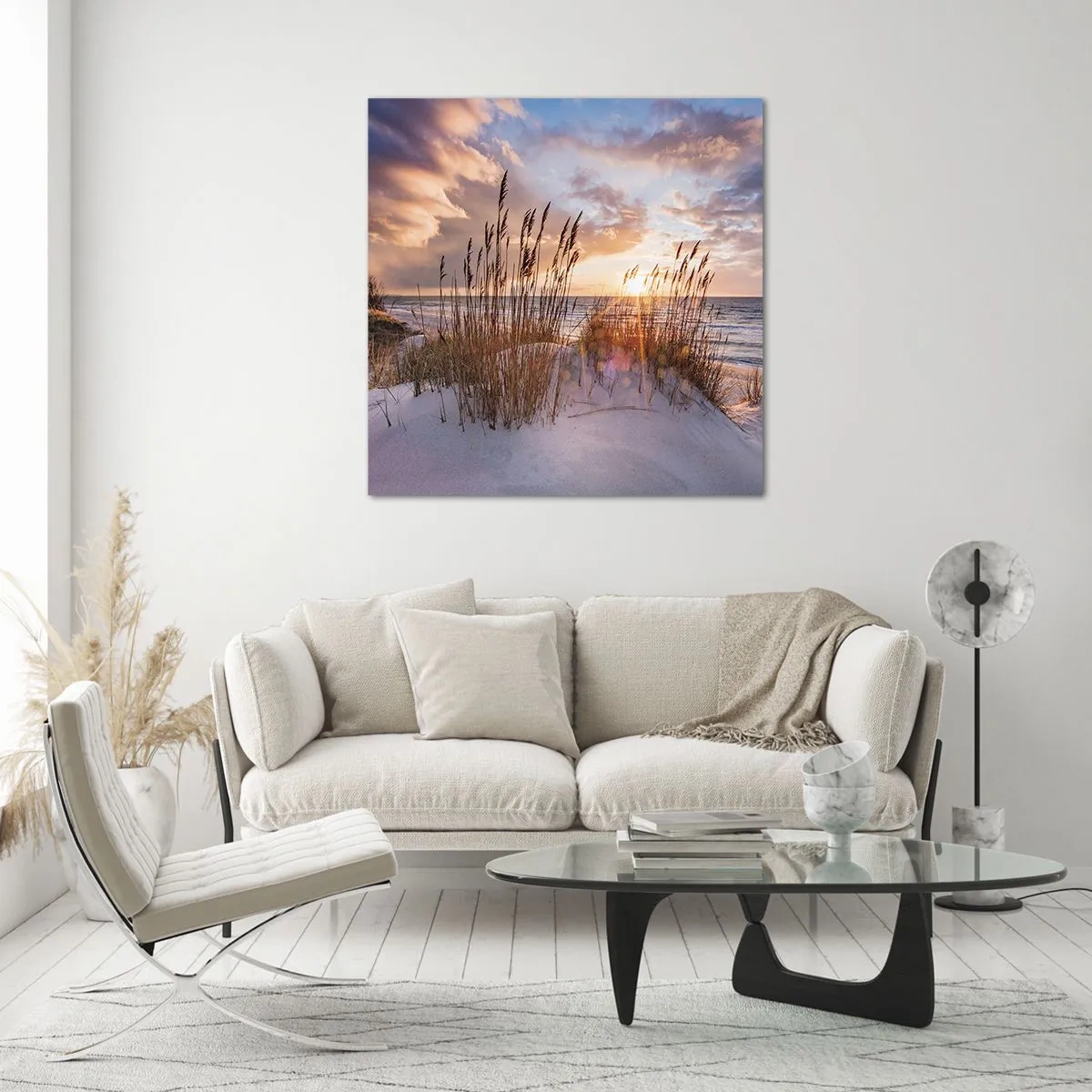 Billede på glas - Farvel til sol og vind - 30x30 cm