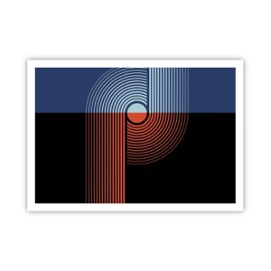 Plakat - I en geometrisk omfavnelse - 100x70 cm