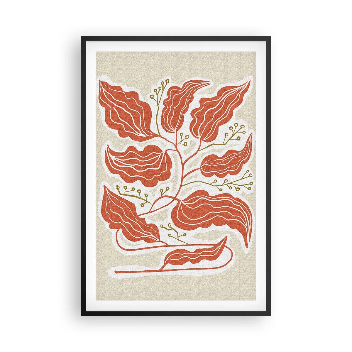 Plakat i sort ramme - Folk og koral - 61x91 cm