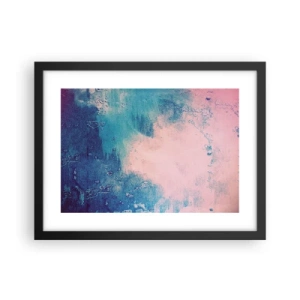 Plakat i sort ramme - Blå omfavnelse - 40x30 cm