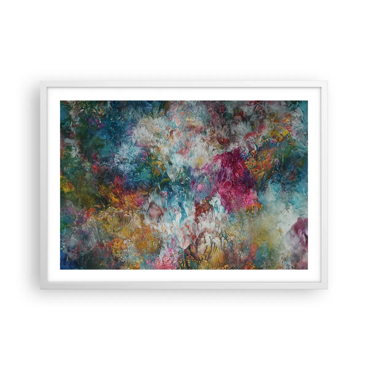 Plakat i hvid ramme - I fuldt flor - 70x50 cm