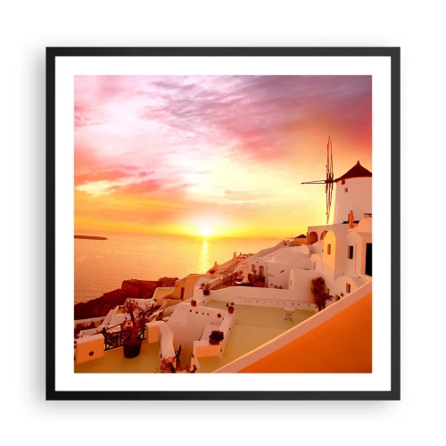 Plakat i sort ramme - Opløses i hvidt og guld - 60x60 cm