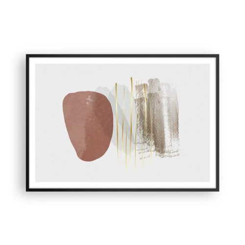 Plakat i sort ramme - Abstrakt kolonnade - 100x70 cm