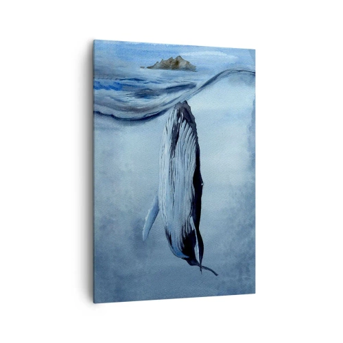 Lærredstryk - Billede på lærred - To verdener i nord - 70x100 cm