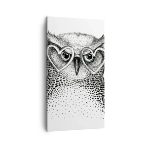 Lærredstryk - Billede på lærred - Klogt og med kærlighed - 45x80 cm