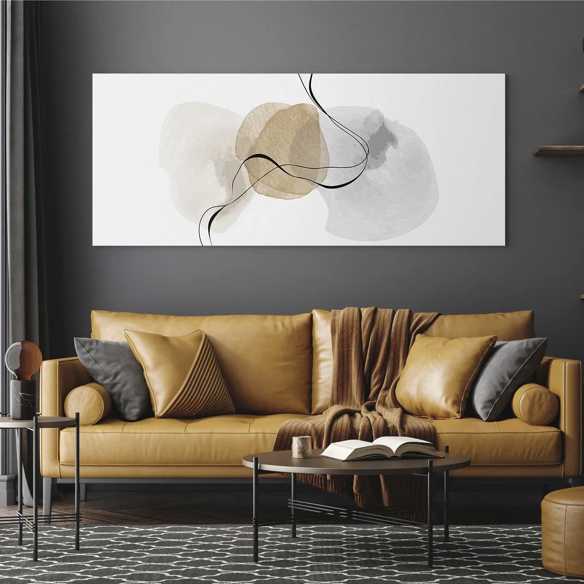 Billede på glas - Perler i luften - 100x40 cm