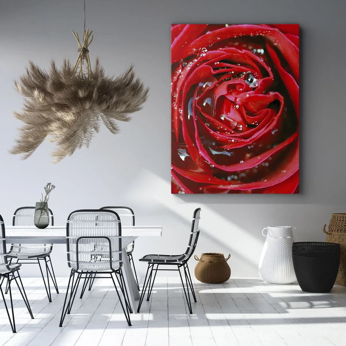 Lærredstryk - Billede på lærred - I dråber af dug - 50x70 cm