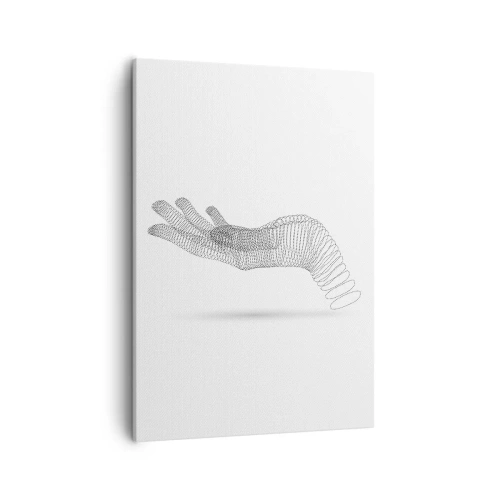 Lærredstryk - Billede på lærred - Fjedrende hånd - 50x70 cm