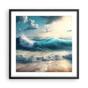 Plakat i sort ramme - Støj kun for dig - 50x50 cm