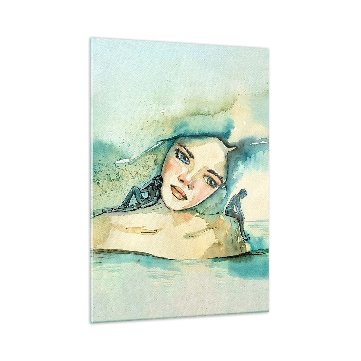 Billede på glas - Am I blue? - 50x70 cm