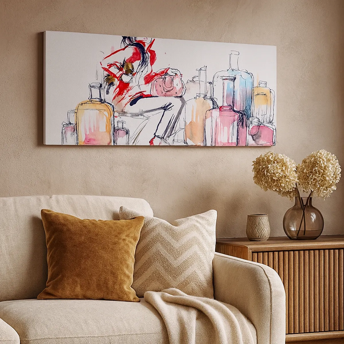 Lærredstryk - Billede på lærred - Lad os sætte os ned, inden vi rejser - 30x30 cm