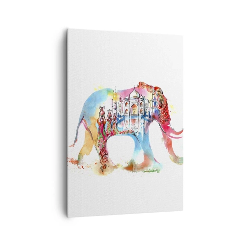 Lærredstryk - Billede på lærred - Indien - kærlighedens aura - 70x100 cm