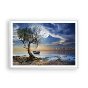 Plakat i hvid ramme - Er dette enden eller begyndelsen? - 100x70 cm