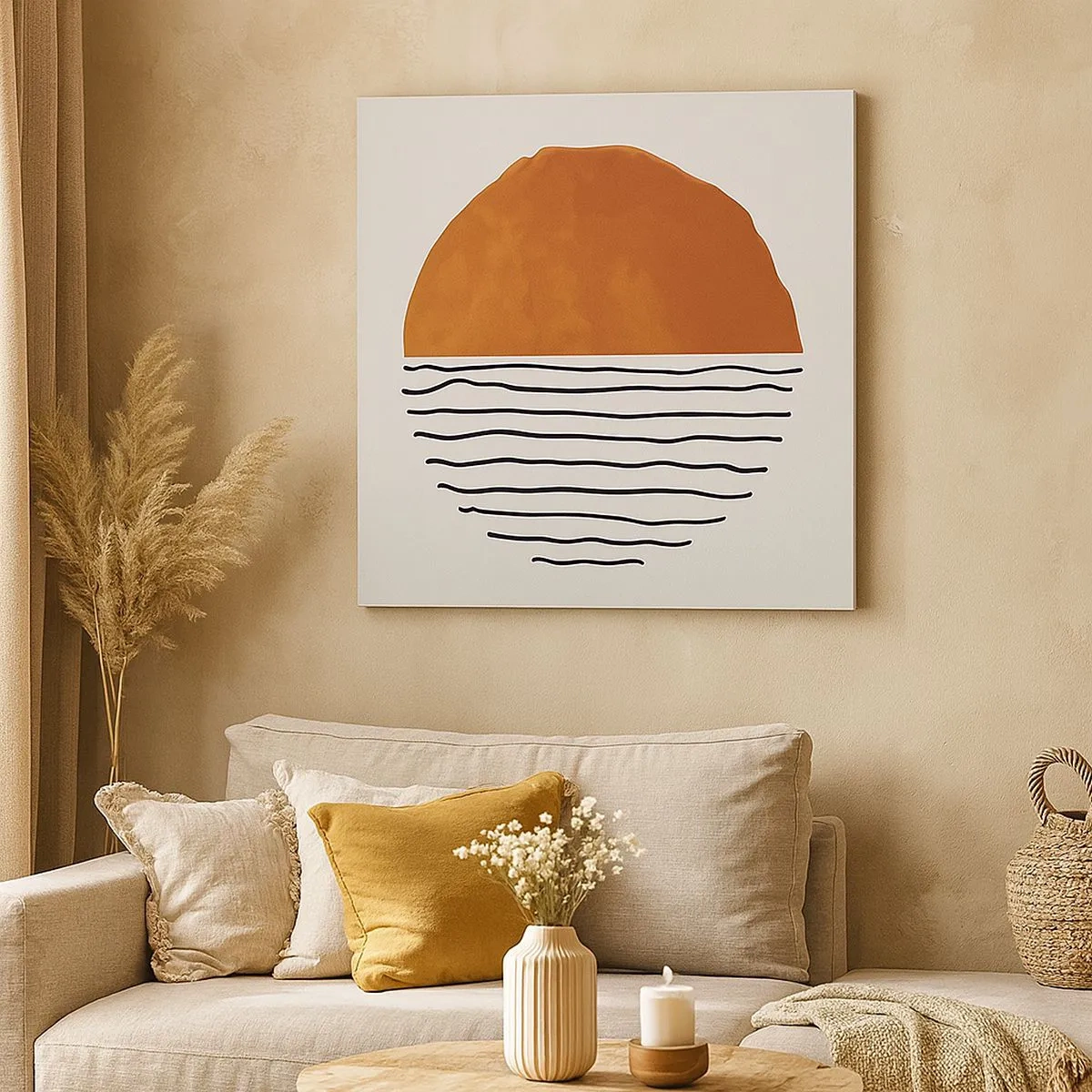 Lærredstryk - Billede på lærred - I en japansk atmosfære - 30x30 cm