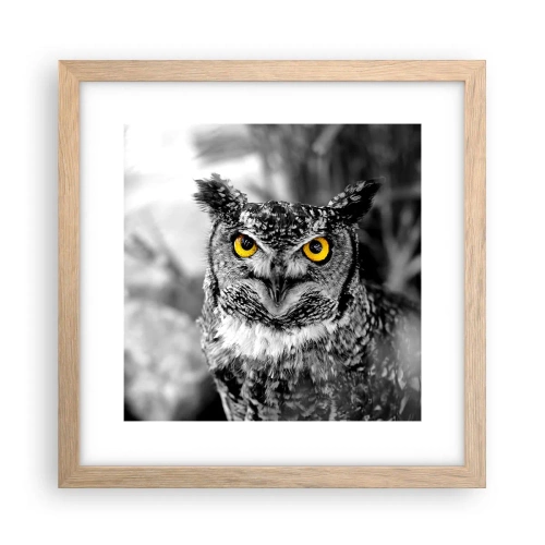 Plakat i ramme af lyst egetræ - Intet kan skjules - 30x30 cm